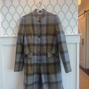 Women's designer Plaid wool Coat